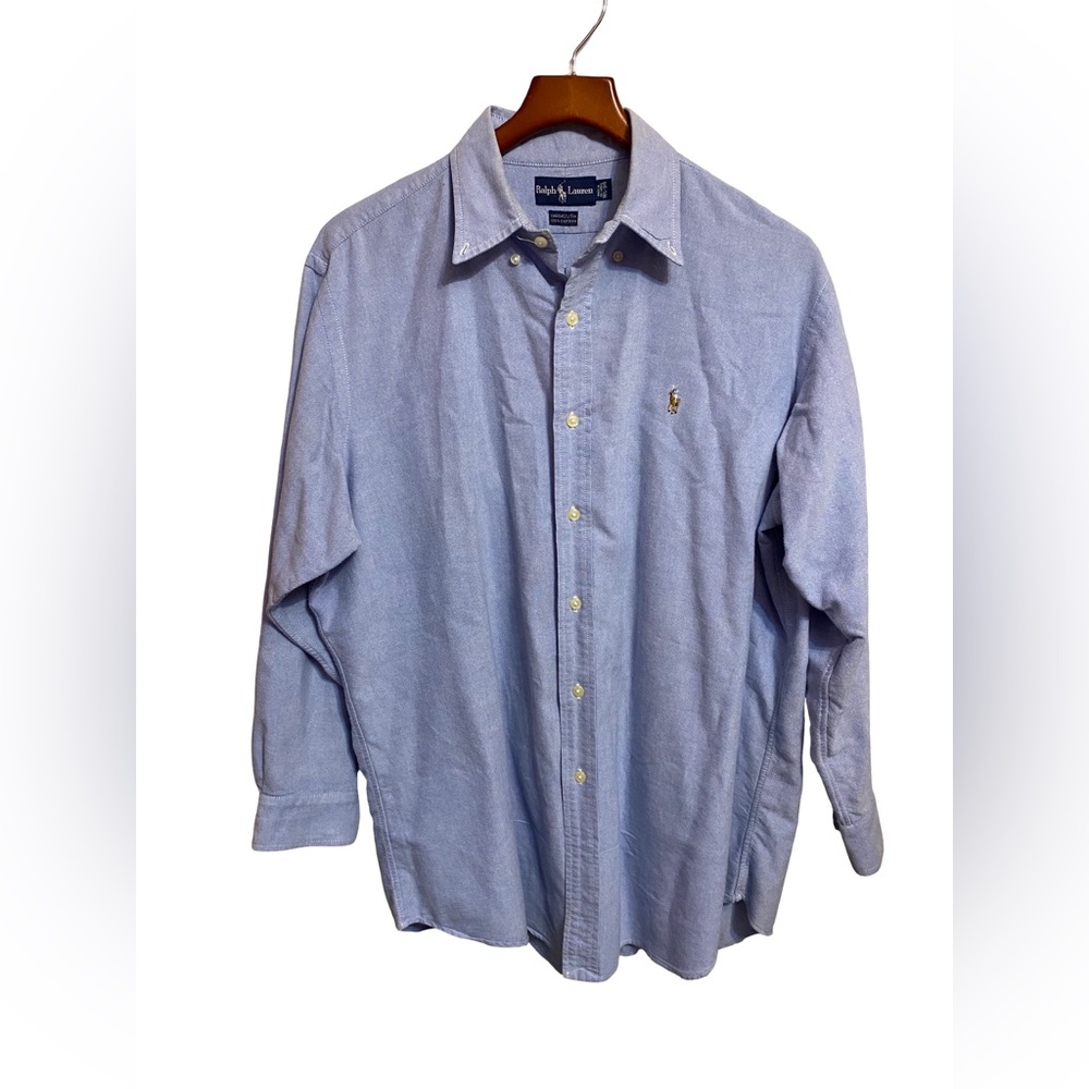 Ralph Lauren Yarmouth 100% Cotton Oxford Mens Long Sleeve Dress Shirt 16 1/2-34